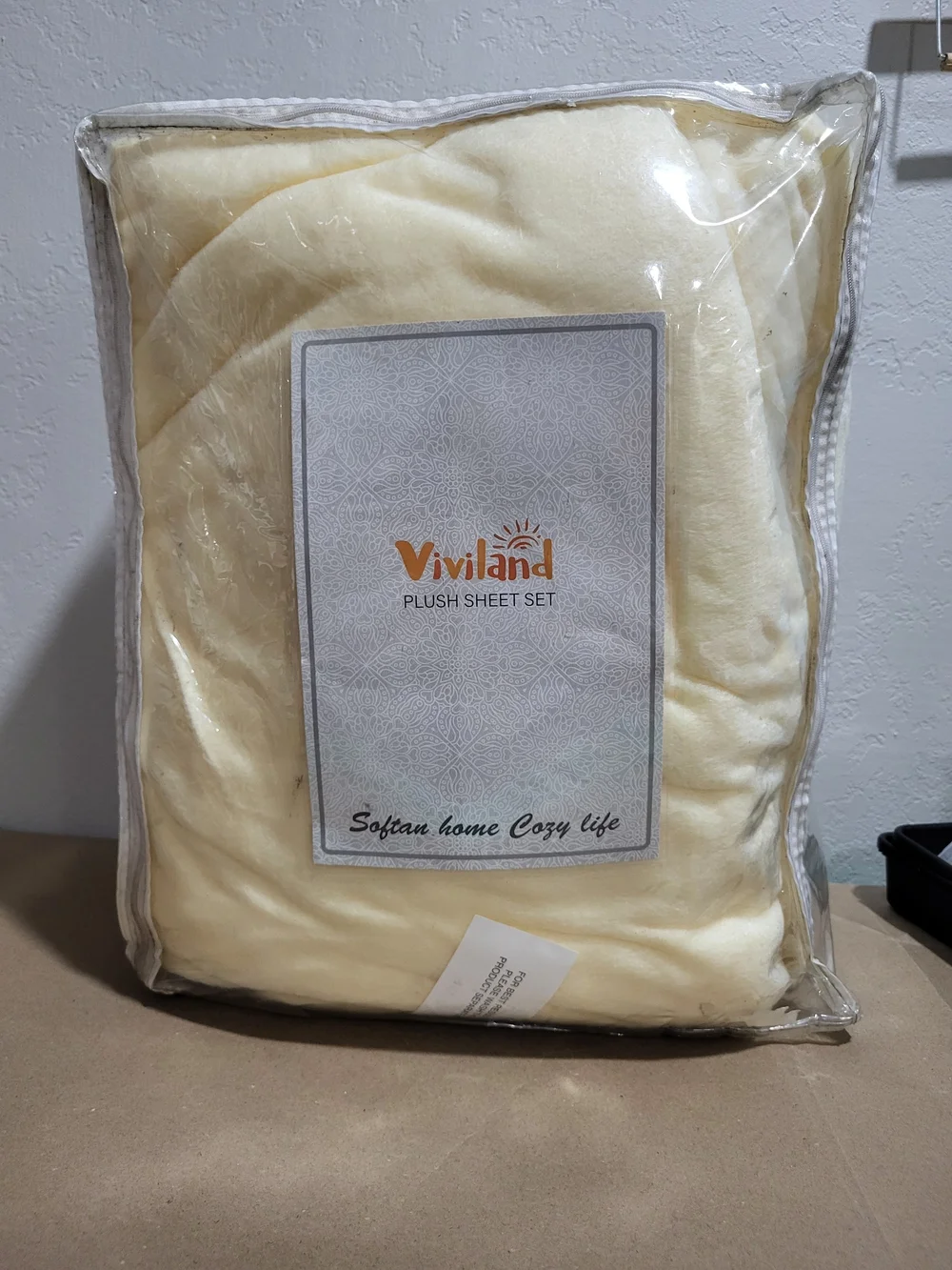Cream Plush Sheet Set - Soft Cozy Bedding